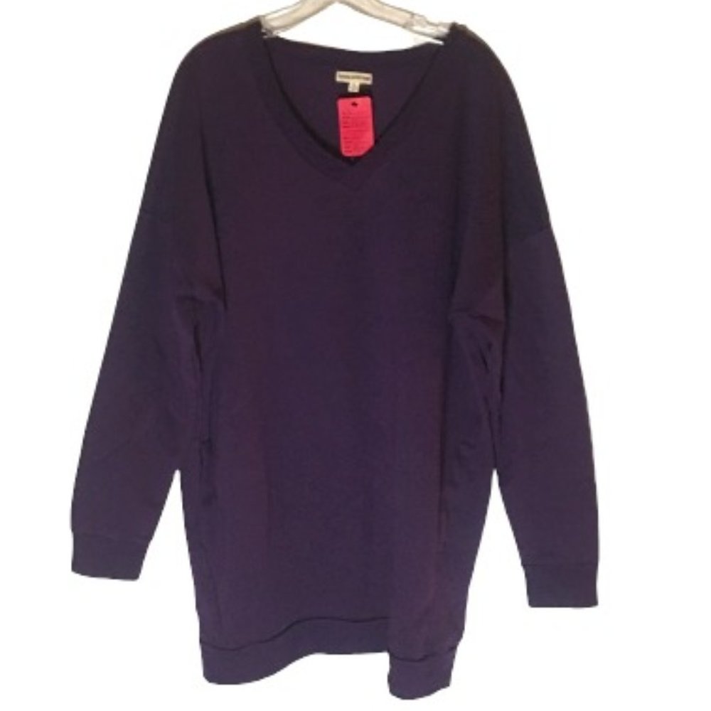 NEW PLUS V-Neck Long Sweatshirt
